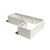 Stalen plantenbak - L-vorm - 360 x 240 x 40 cm - RAL9010 mat (wit) - Zonder bodemplaat