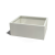 Stalen plantenbak - Rechthoek - 50 x 30 x 60 cm - RAL9010 mat (wit) - Met bodemplaat - Met wielen