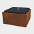 Cortenstaal watertafel - Orin - 50 x 50 x 40 cm - Met LED-verlichting