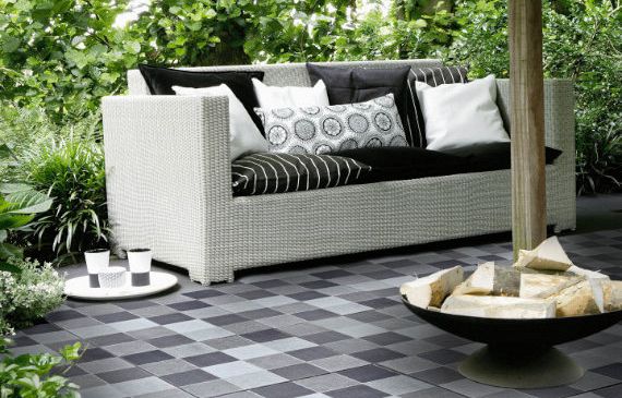 Gecoate terrastegels