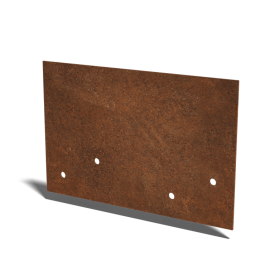 Cortenstaal koppelplaat recht laag 12 - 15 cm