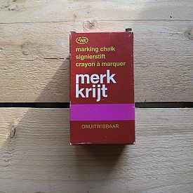 Merkkrijt geel of wit 12st