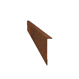 Cortenstaal kantopsluiting gezet 12 cm (lengte 150 cm)