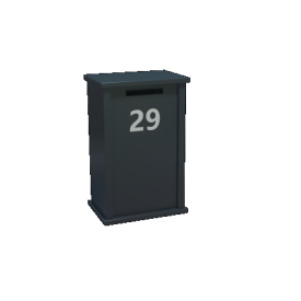 Gepoedercoat staal brievenbus Type M-RAL7016 (antraciet grijs)