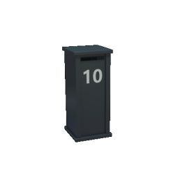 Gepoedercoat staal brievenbus Type S-RAL7016 (antraciet grijs)
