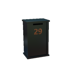Gepoedercoat staal brievenbus Type M-RAL9005 (zwart)