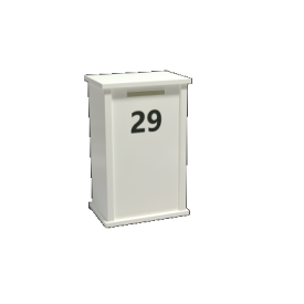 Gepoedercoat staal brievenbus Type M-RAL9010 (wit)