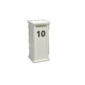 Gepoedercoat staal brievenbus Type S-RAL9010 (wit)
