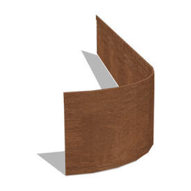Cortenstaal kantopsluiting FLEX geplet 23 cm (lengte 150 cm)