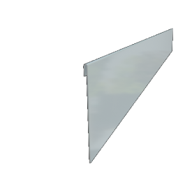 Verzinkt staal kantopsluiting geplet 13 cm (lengte 240 cm)