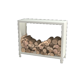 Gepoedercoat staal houtopslag Indiana 100 x 120 x 40 cm