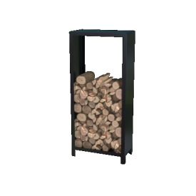 Gepoedercoat staal houtopslag Indiana 180 x 80 x 40 cm