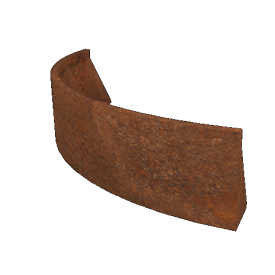 Cortenstaal keerwand buitenbocht 150 x 150 x 40 cm