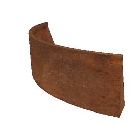 Cortenstaal keerwand buitenbocht 150 x 150 x 50 cm