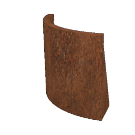 Cortenstaal keerwand buitenbocht 50 x 50 x 50 cm