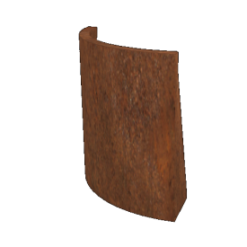 Cortenstaal keerwand buitenbocht 50 x 50 x 60 cm