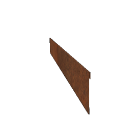 Cortenstaal kantopsluiting geplet 13 cm (lengte 150 cm)