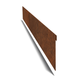 Cortenstaal kantopsluiting geplet 23 cm (lengte 150 cm)
