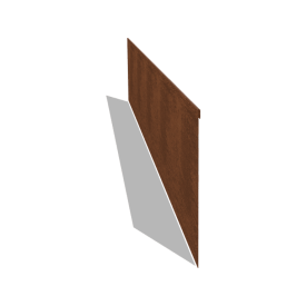 Cortenstaal kantopsluiting geplet 35 cm (lengte 240 cm)