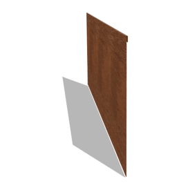 Cortenstaal kantopsluiting geplet 45 cm (lengte 150 cm)