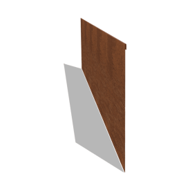 Cortenstaal kantopsluiting geplet 45 cm (lengte 240 cm)