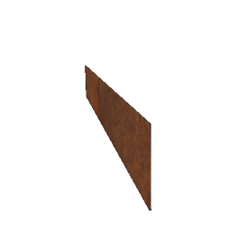 Cortenstaal kantopsluiting recht 15 cm (lengte 150 cm)