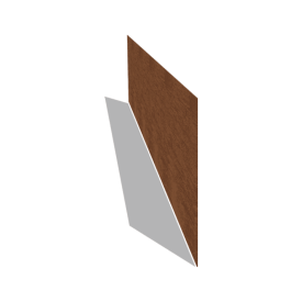 Cortenstaal kantopsluiting recht 37,5 cm (lengte 240 cm)