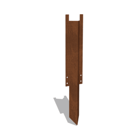 Cortenstaal grondpin hoog 34 - 37,5 cm