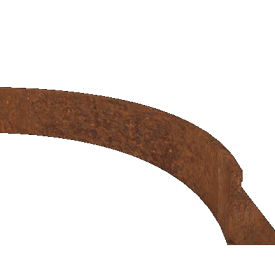 Cortenstaal keerwand binnenbocht 150 x 150 x 30 cm