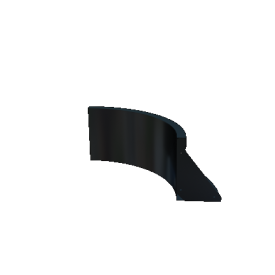 Gepoedercoat staal keerwand binnenbocht 50 x 50 x 30 cm