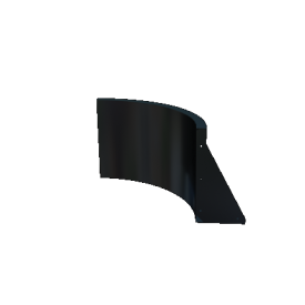 Gepoedercoat staal keerwand binnenbocht 50 x 50 x 40 cm