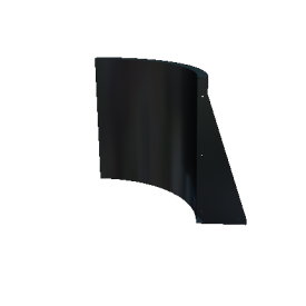 Gepoedercoat staal keerwand binnenbocht 50 x 50 x 60 cm