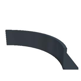 Gepoedercoat staal keerwand binnenbocht 100 x 100 x 30 cm