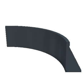 Gepoedercoat staal keerwand binnenbocht 100 x 100 x 40 cm