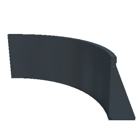 Gepoedercoat staal keerwand binnenbocht 100 x 100 x 50 cm