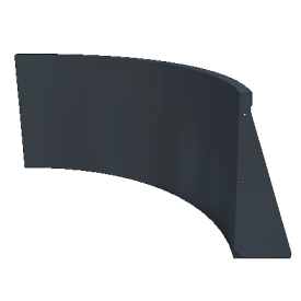 Gepoedercoat staal keerwand binnenbocht 100 x 100 x 60 cm