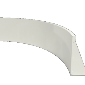 Gepoedercoat staal keerwand binnenbocht 150 x 150 x 50 cm