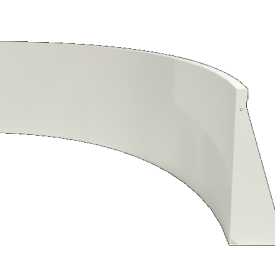 Gepoedercoat staal keerwand binnenbocht 150 x 150 x 60 cm