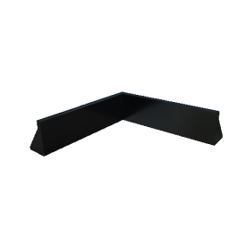 Gepoedercoat staal keerwand binnenhoek 100 x 100 x 30 cm