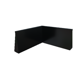 Gepoedercoat staal keerwand binnenhoek 100 x 100 x 60 cm