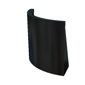 Gepoedercoat staal keerwand buitenbocht 50 x 50 x 50 cm