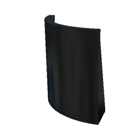 Gepoedercoat staal keerwand buitenbocht 50 x 50 x 60 cm