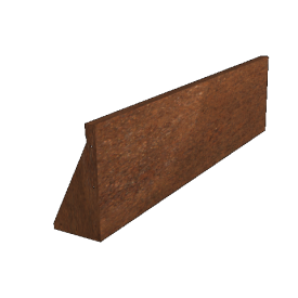 Cortenstaal keerwand recht 150 x 40 cm