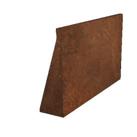 Cortenstaal keerwand recht 100 x 60 cm