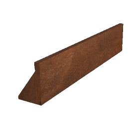 Cortenstaal keerwand recht 150 x 30 cm
