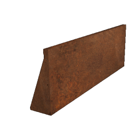 Cortenstaal keerwand recht 150 x 50 cm