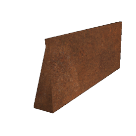 Cortenstaal keerwand recht 150 x 60 cm
