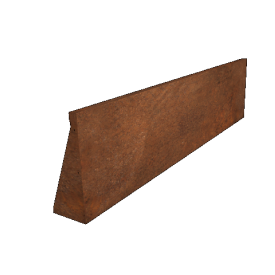 Cortenstaal keerwand recht 200 x 50 cm