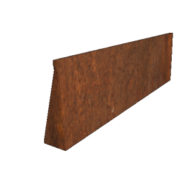 Cortenstaal keerwand recht 200 x 60 cm