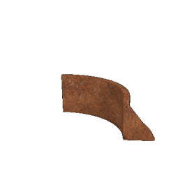 Cortenstaal keerwand binnenbocht 50 x 50 x 30 cm